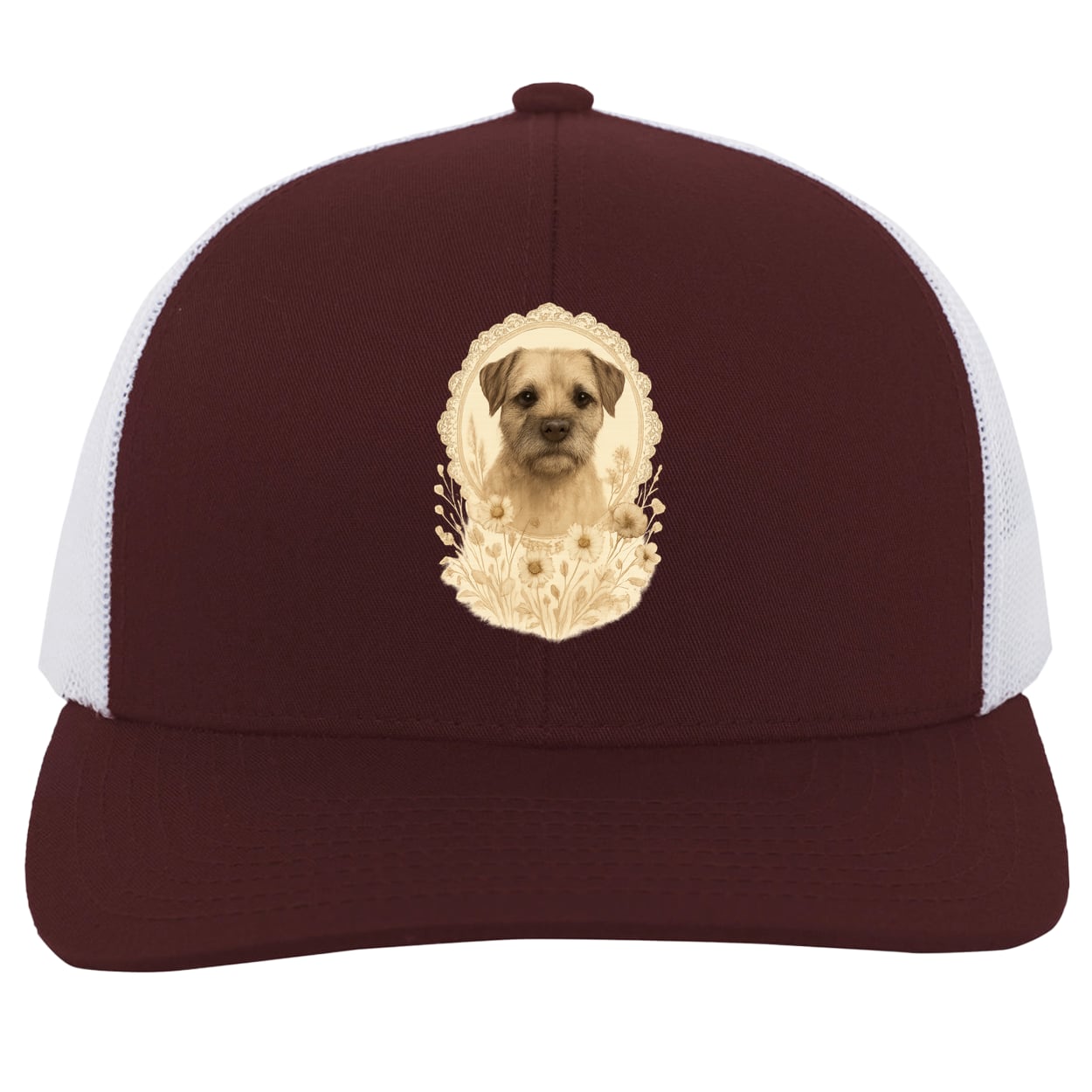 104C Trucker Snap Back - Maroon/White