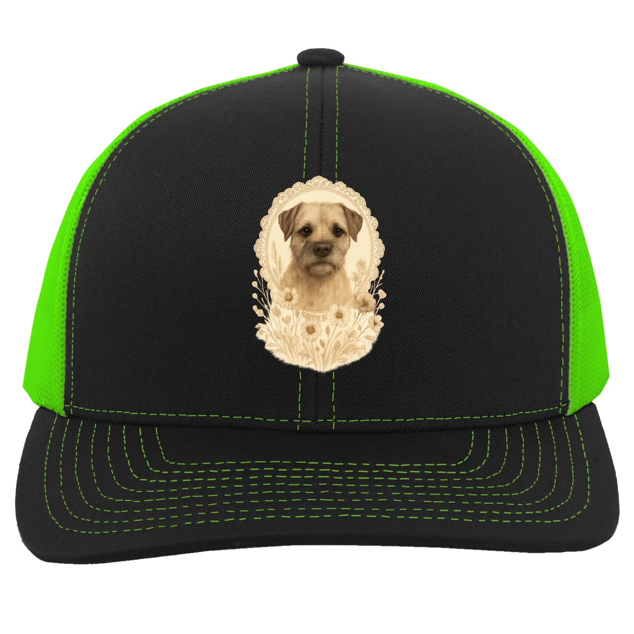 104C Trucker Snap Back - Black/Neon Green