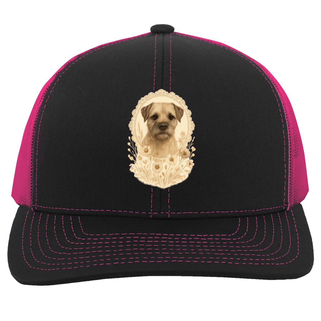 104C Trucker Snap Back - Black/Pink