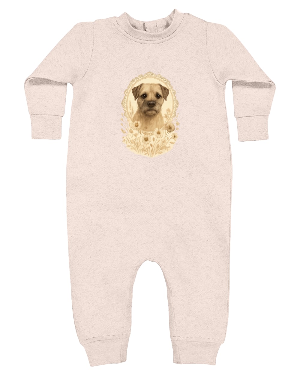 4447 Rabbit Skins Infant Fleece One-Piece Bodysuit - Natural Heather