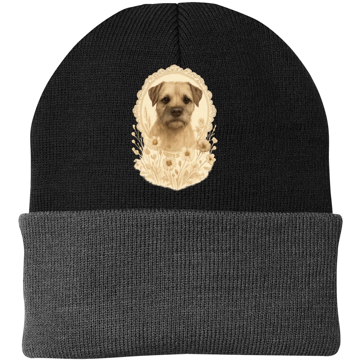 CP90 Port & Company Knit Beanie - Black/Gray