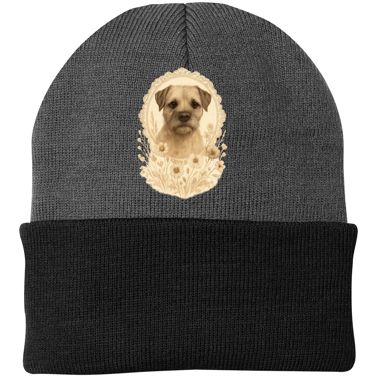 CP90 Port & Company Knit Beanie - Athletic Oxford/Black