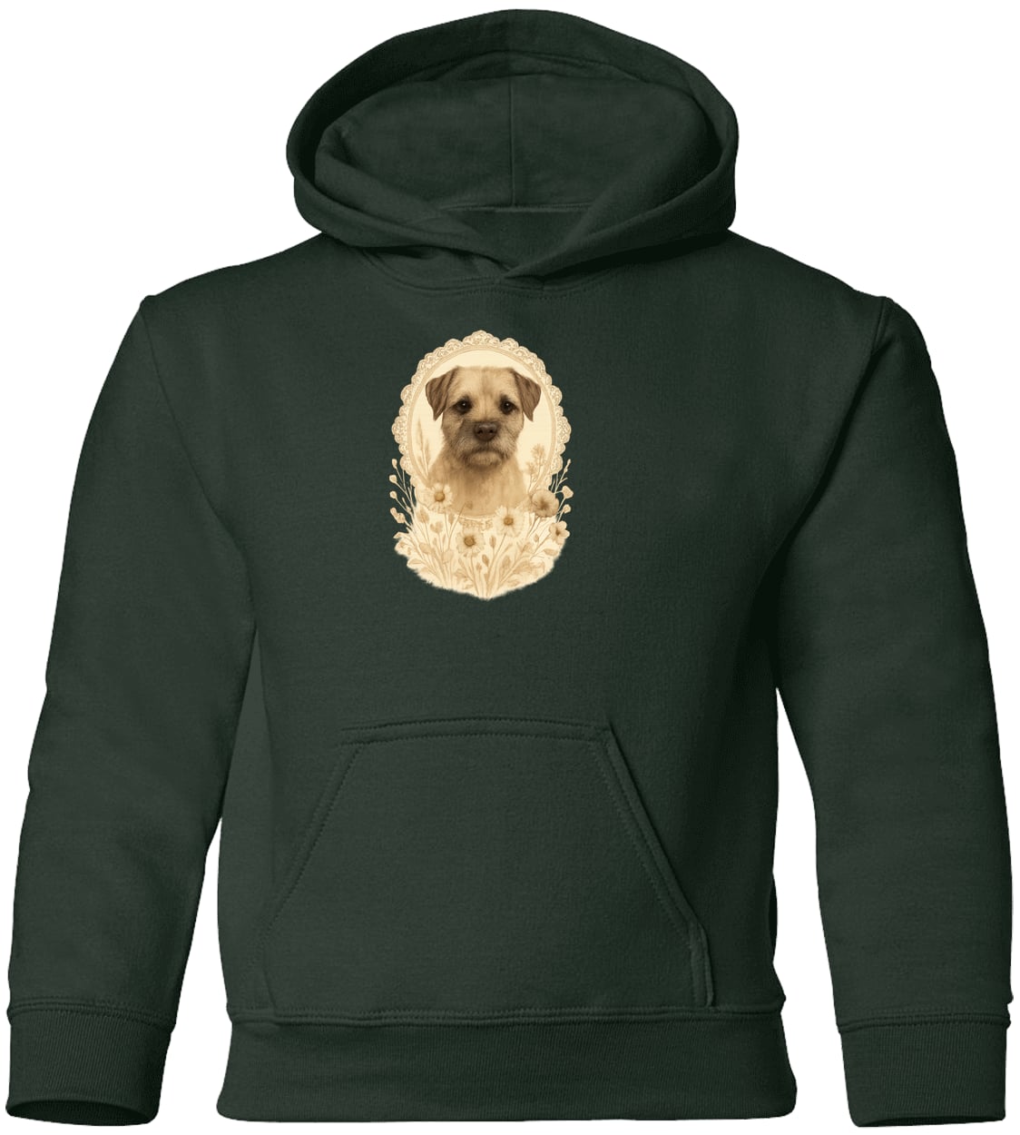G185B Gildan Youth Pullover Hoodie - Forest Green