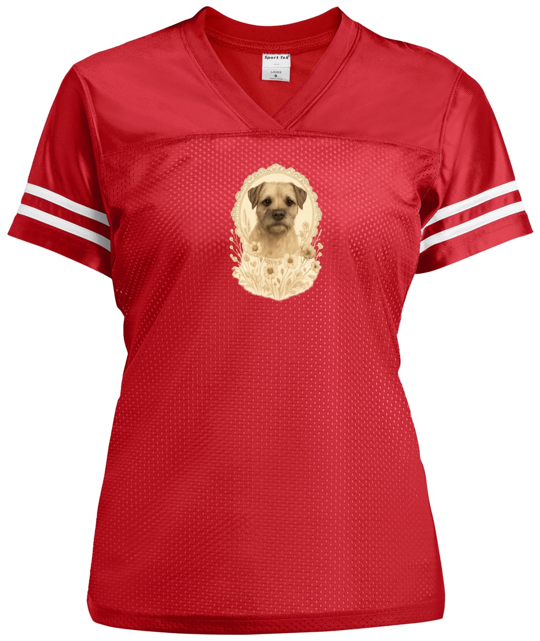 LST307 Sport-Tek Ladies' Replica Jersey - True Red/White