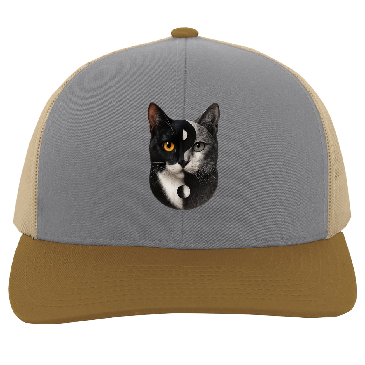 104C Trucker Snap Back - Heather/Beige/Amber