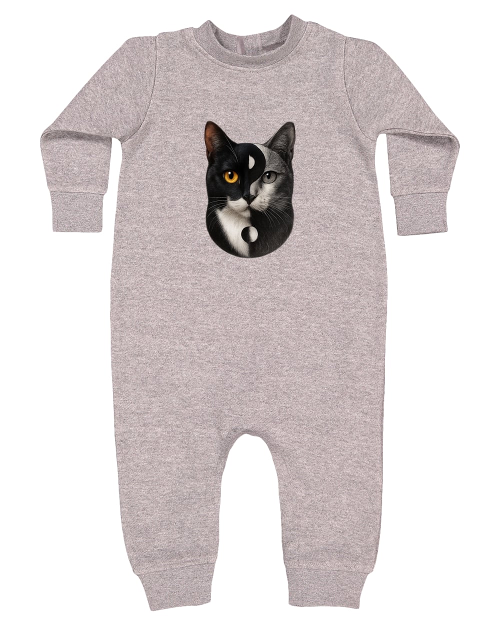4447 Rabbit Skins Infant Fleece One-Piece Bodysuit - Heather Grey