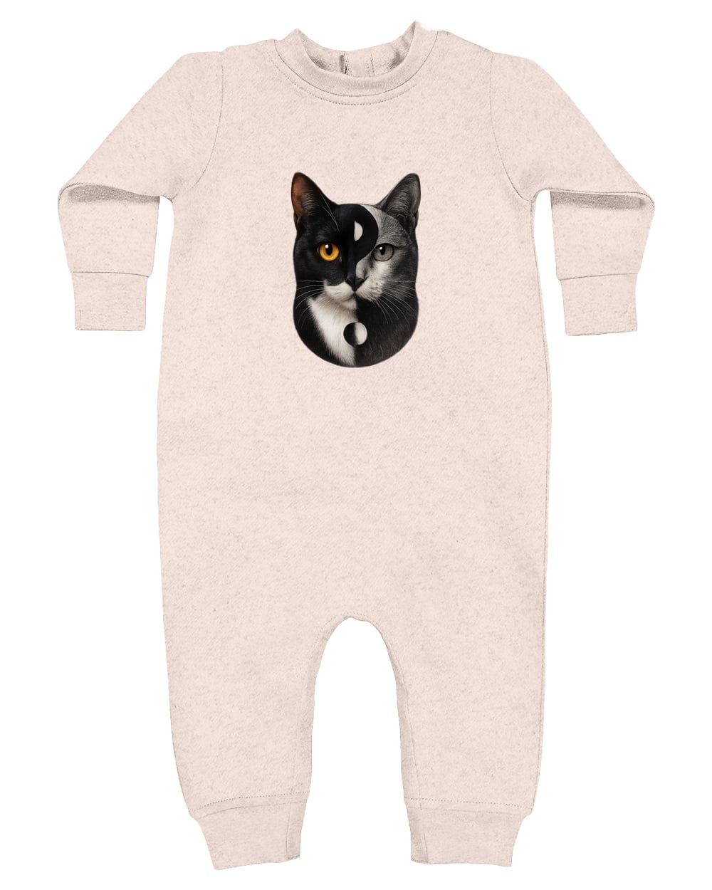 4447 Rabbit Skins Infant Fleece One-Piece Bodysuit - Natural Heather