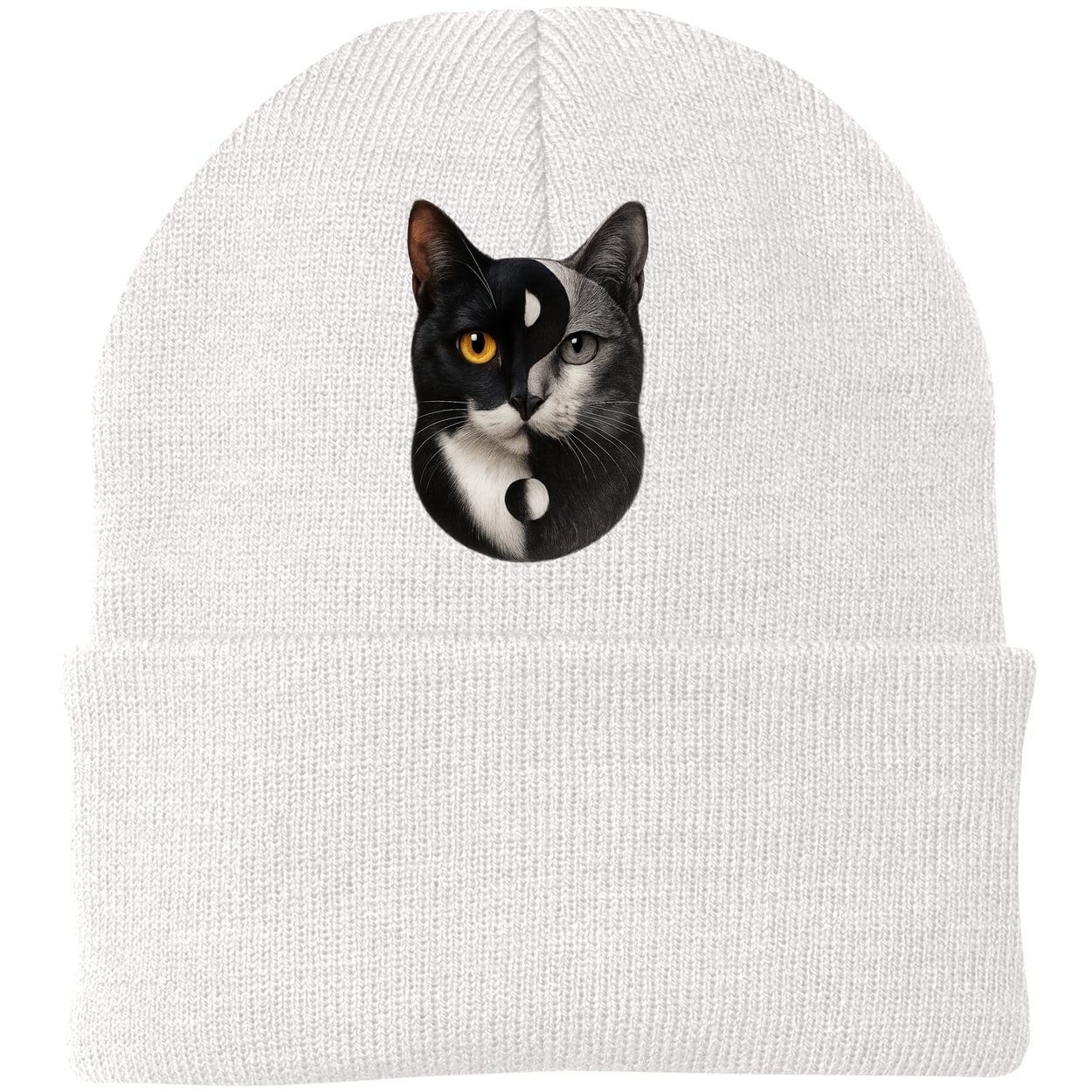 CP90 Port & Company Knit Beanie - White