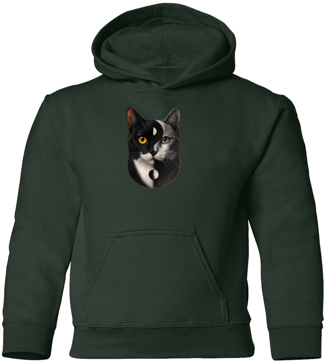 G185B Gildan Youth Pullover Hoodie - Forest Green