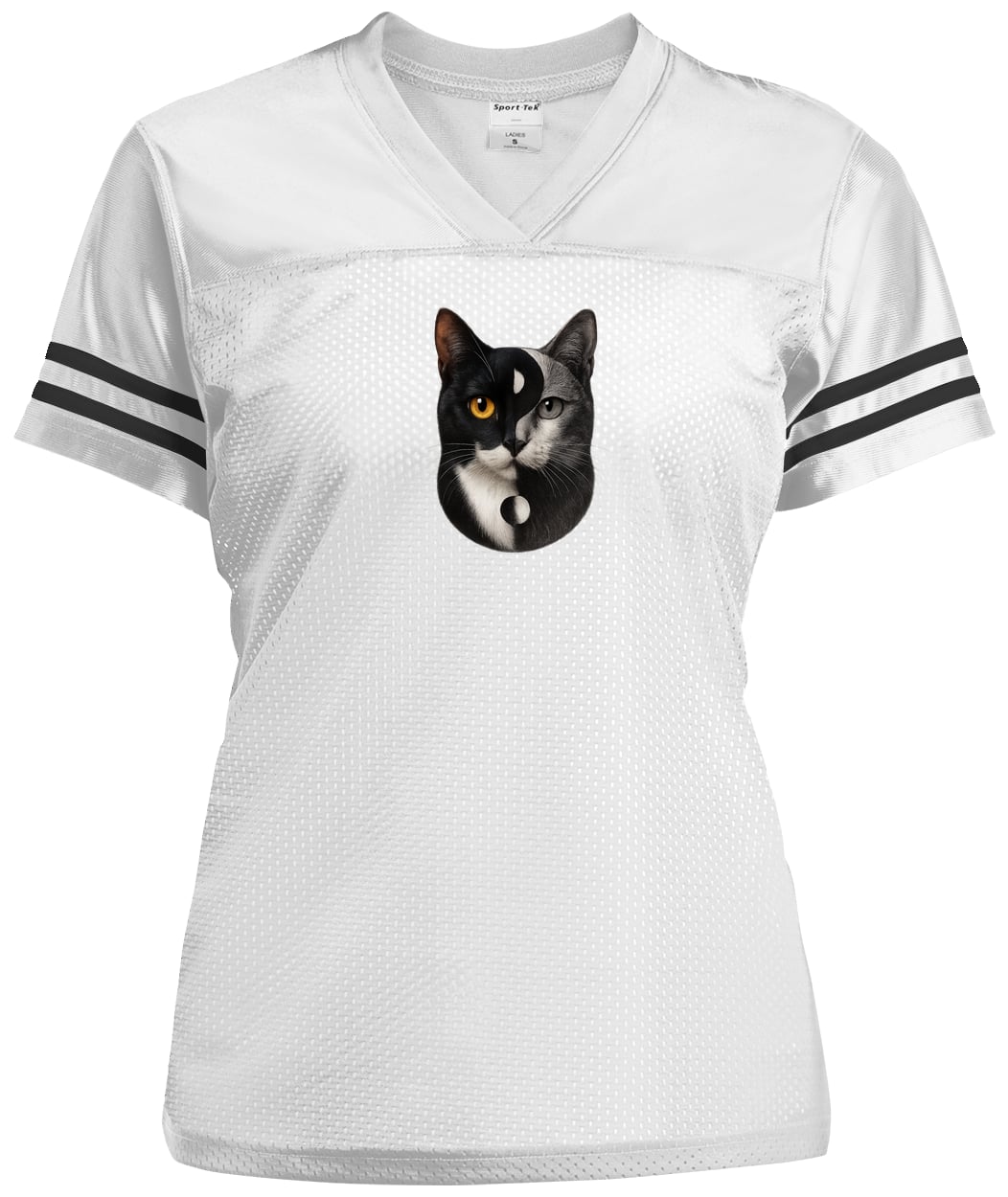 LST307 Sport-Tek Ladies' Replica Jersey - White/Black
