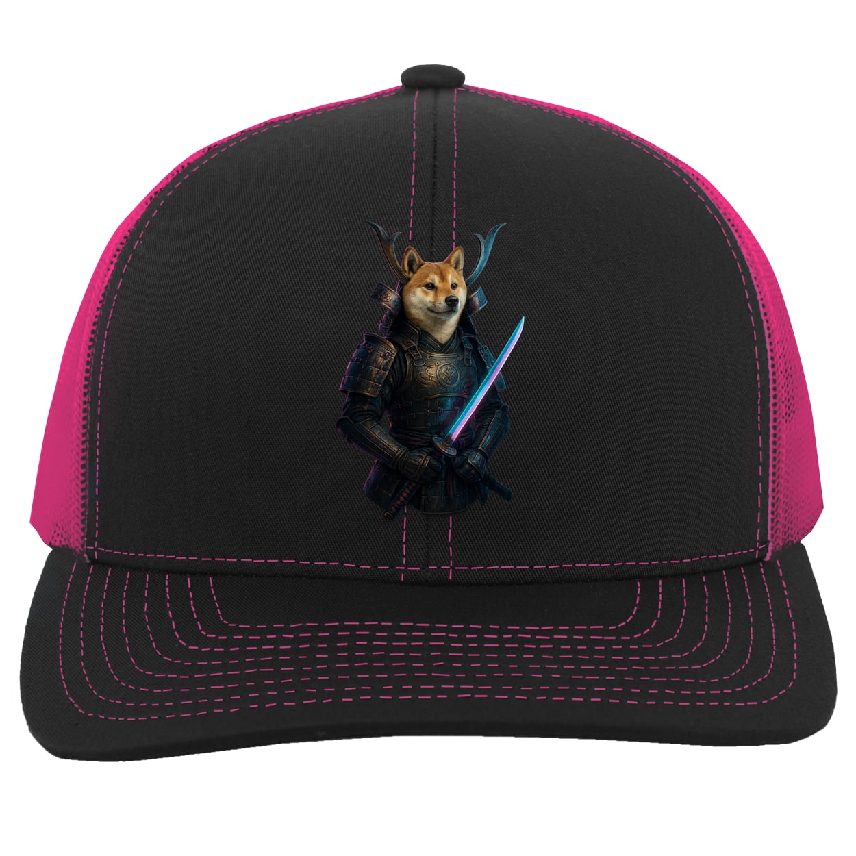 104C Trucker Snap Back - Black/Pink