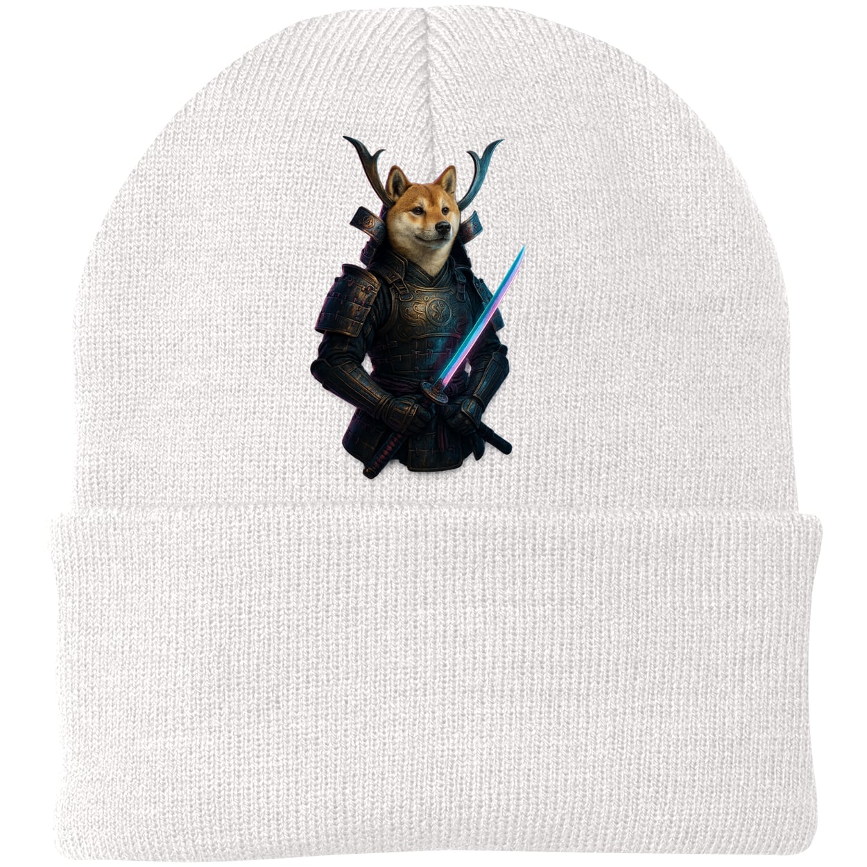 CP90 Port & Company Knit Beanie - White