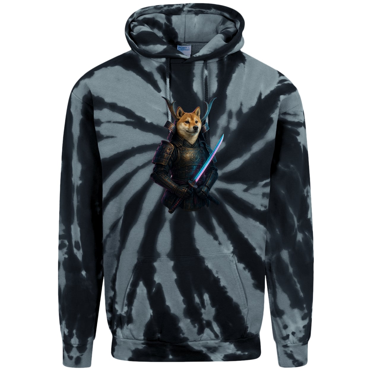 PC146 Port & Company Adult Tie-Dye Pullover Hoodie - Black