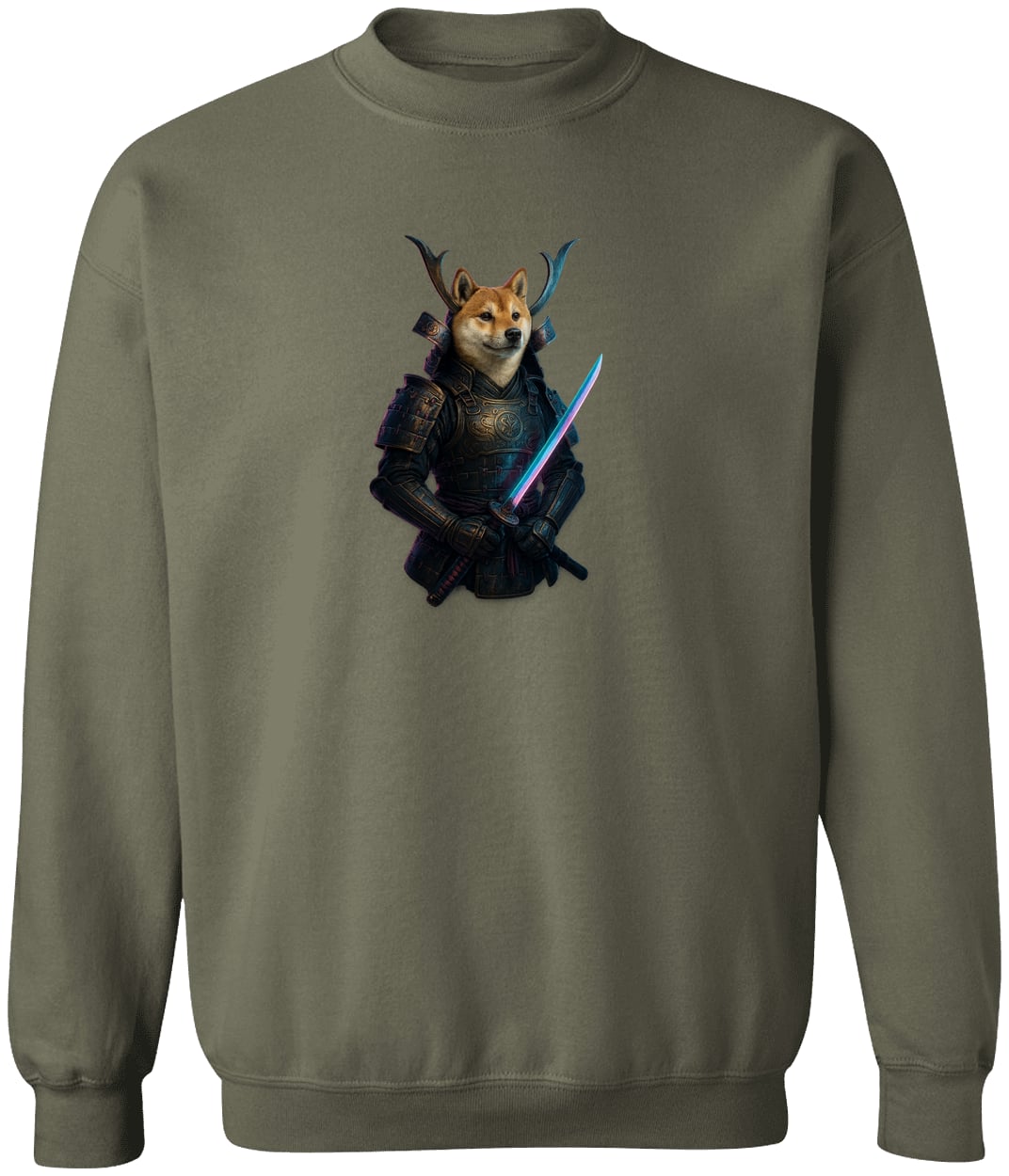 G180 Gildan Crewneck Pullover Sweatshirt - Military Green