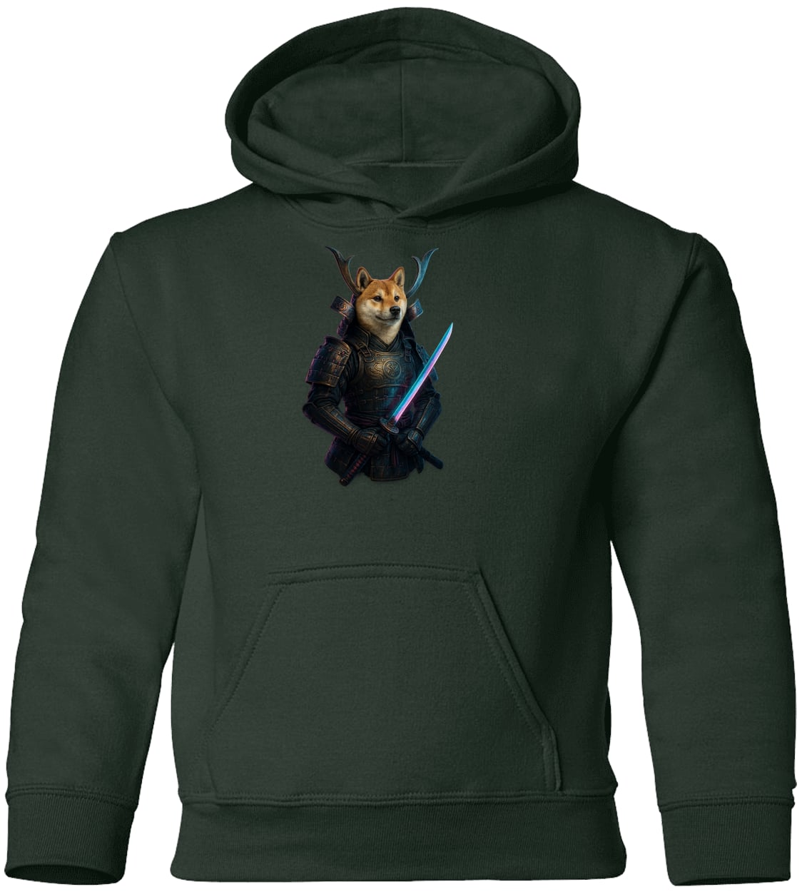 G185B Gildan Youth Pullover Hoodie - Forest Green