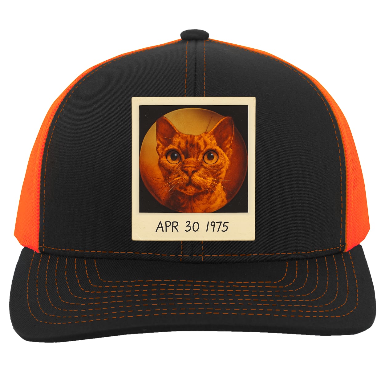 104C Trucker Snap Back - Black/Neon Orange