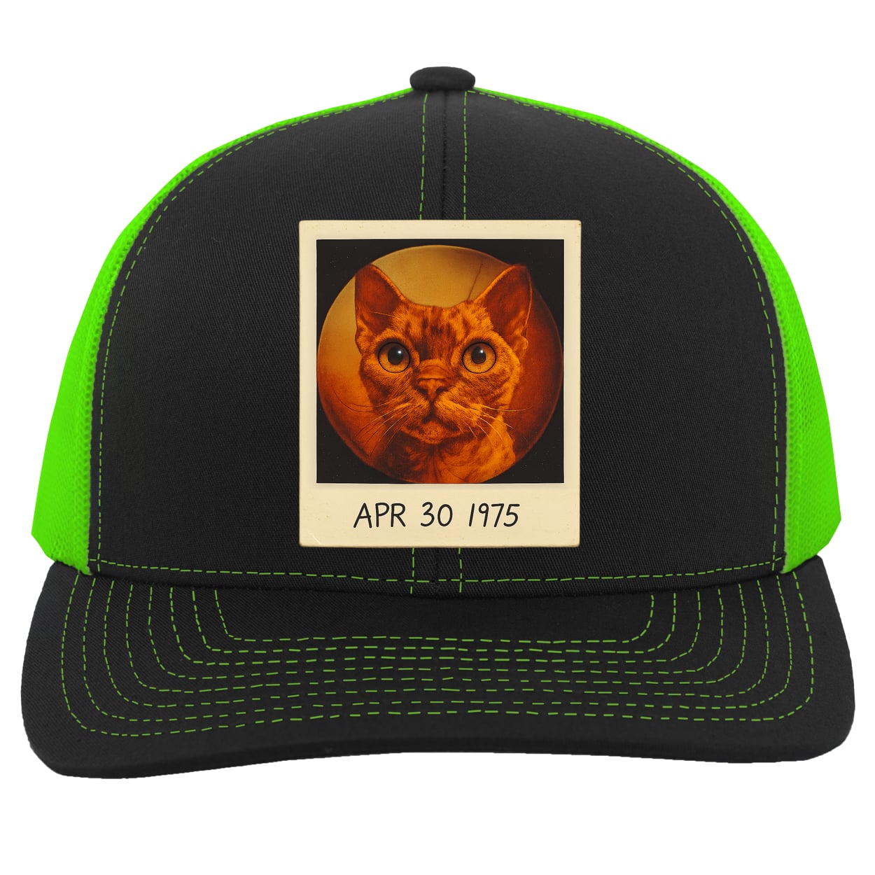 104C Trucker Snap Back - Black/Neon Green