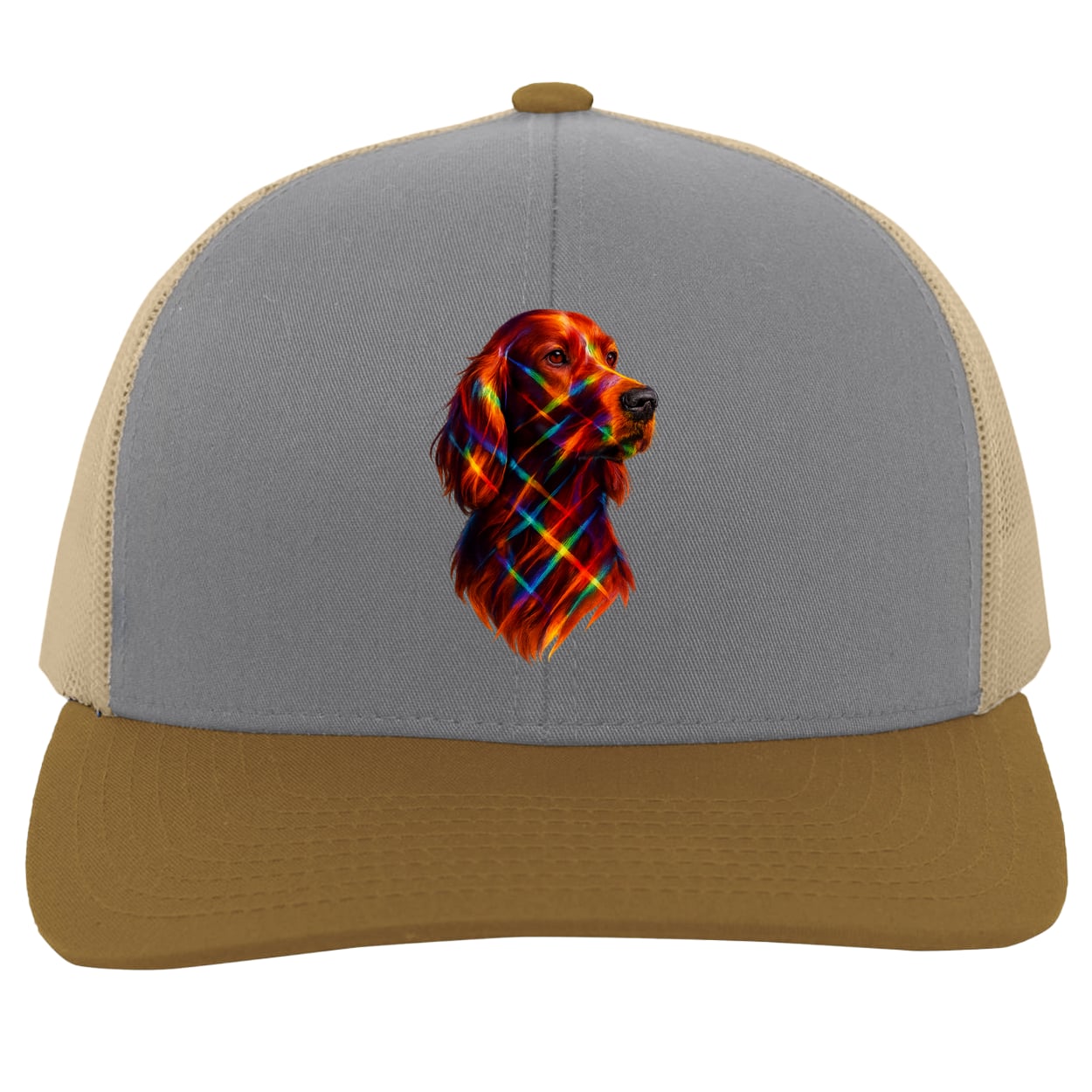104C Trucker Snap Back - Heather/Beige/Amber
