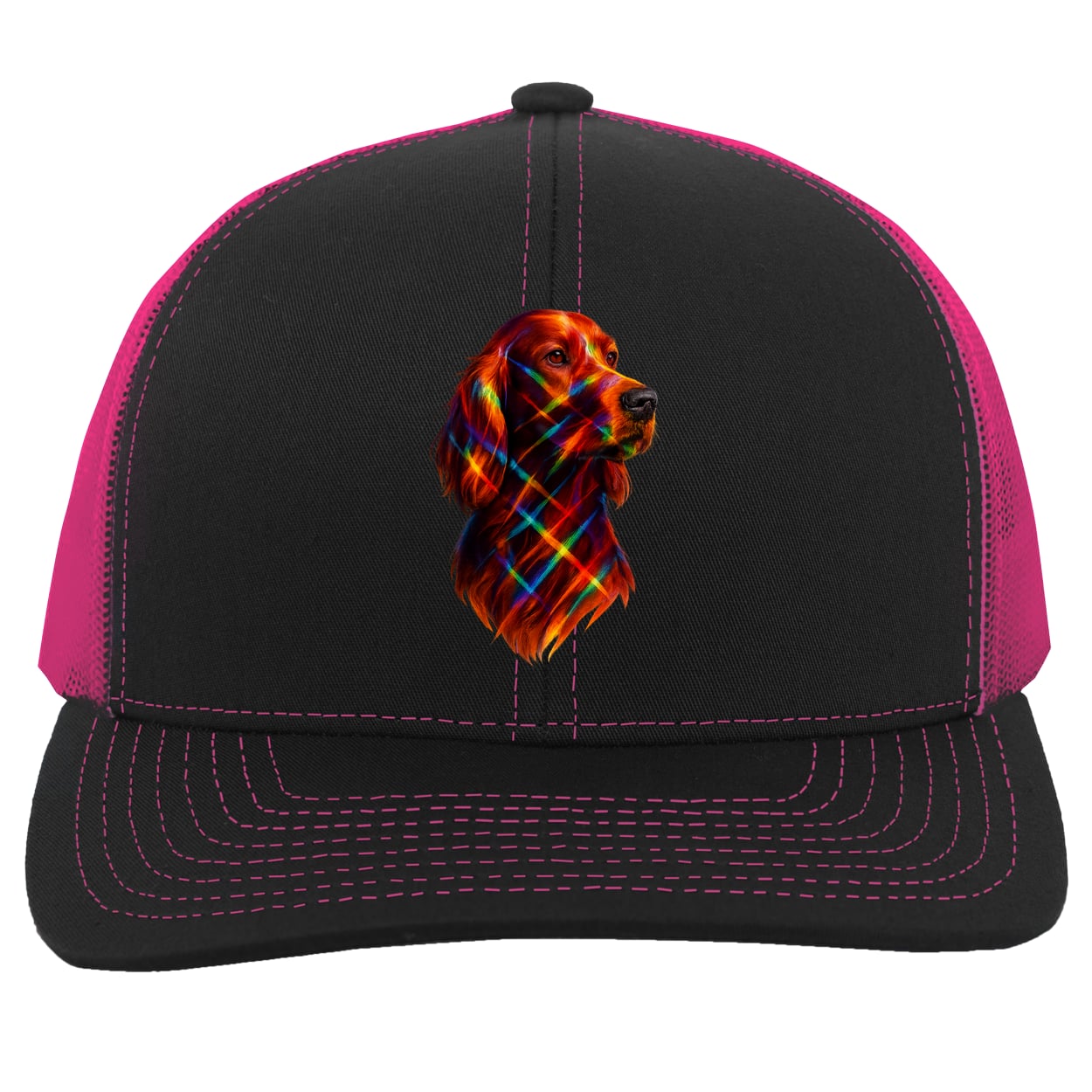 104C Trucker Snap Back - Black/Pink