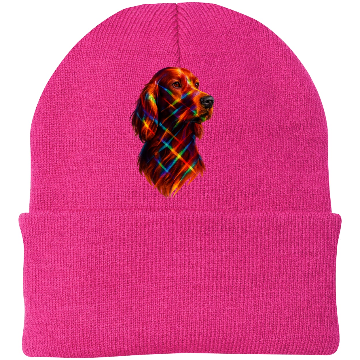 CP90 Port & Company Knit Beanie - Neon Pink