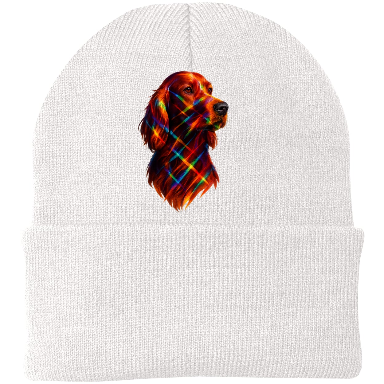 CP90 Port & Company Knit Beanie - White