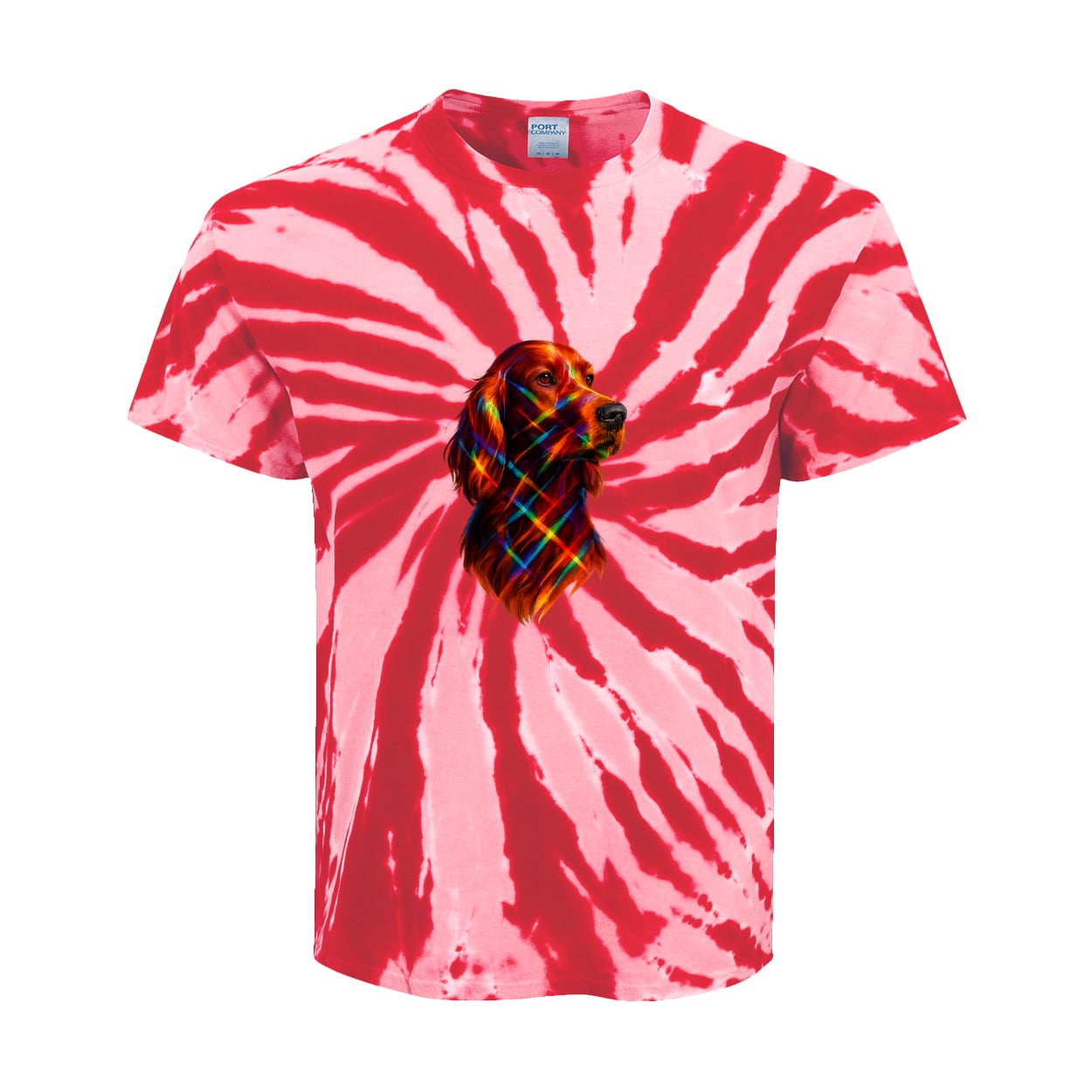 PC147Y Port & Company Kids Tie-Dye Tee - Red