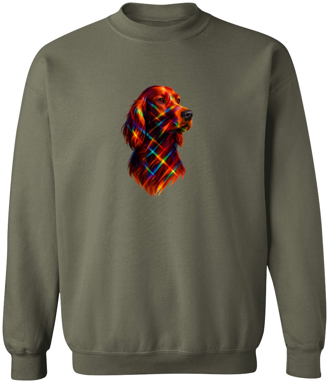 G180 Gildan Crewneck Pullover Sweatshirt - Military Green