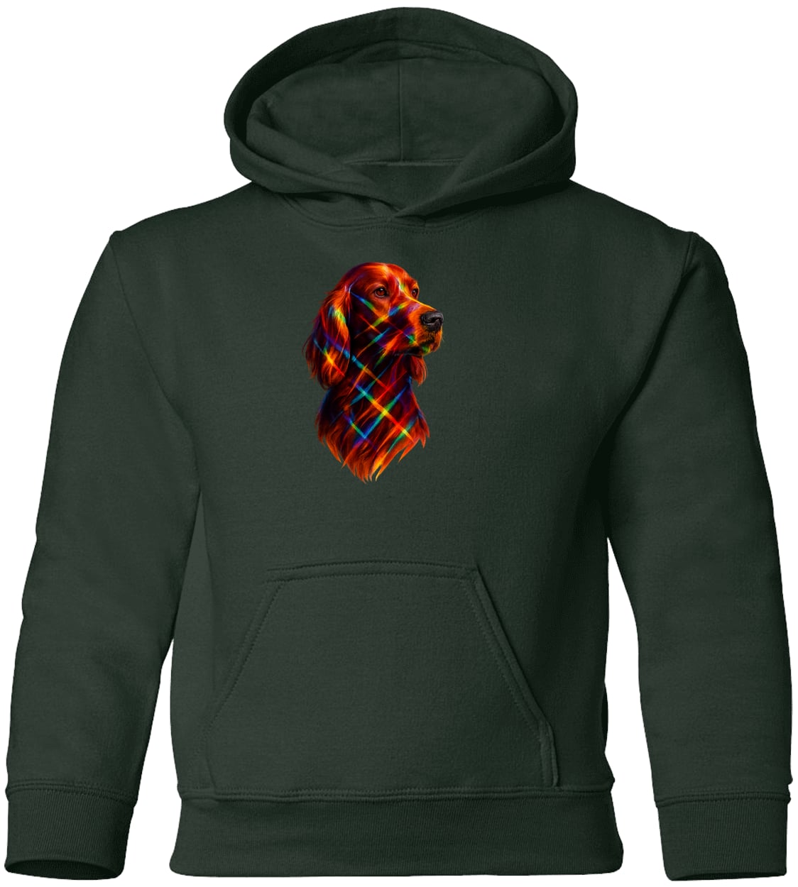 G185B Gildan Youth Pullover Hoodie - Forest Green