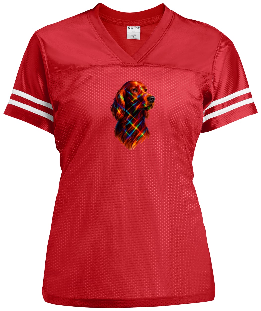 LST307 Sport-Tek Ladies' Replica Jersey - True Red/White