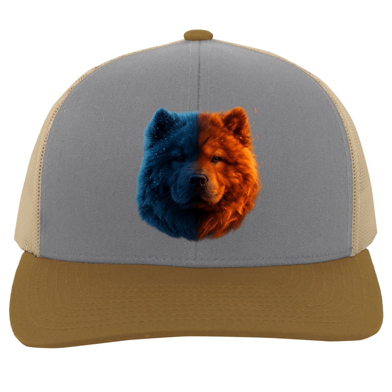 104C Trucker Snap Back - Heather/Beige/Amber