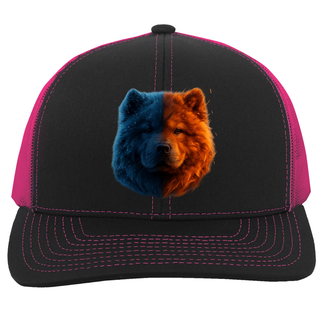 104C Trucker Snap Back - Black/Pink