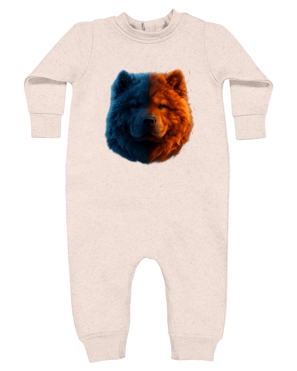 4447 Rabbit Skins Infant Fleece One-Piece Bodysuit - Natural Heather