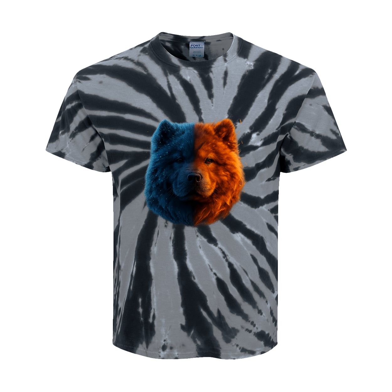 PC147Y Port & Company Kids Tie-Dye Tee - Black
