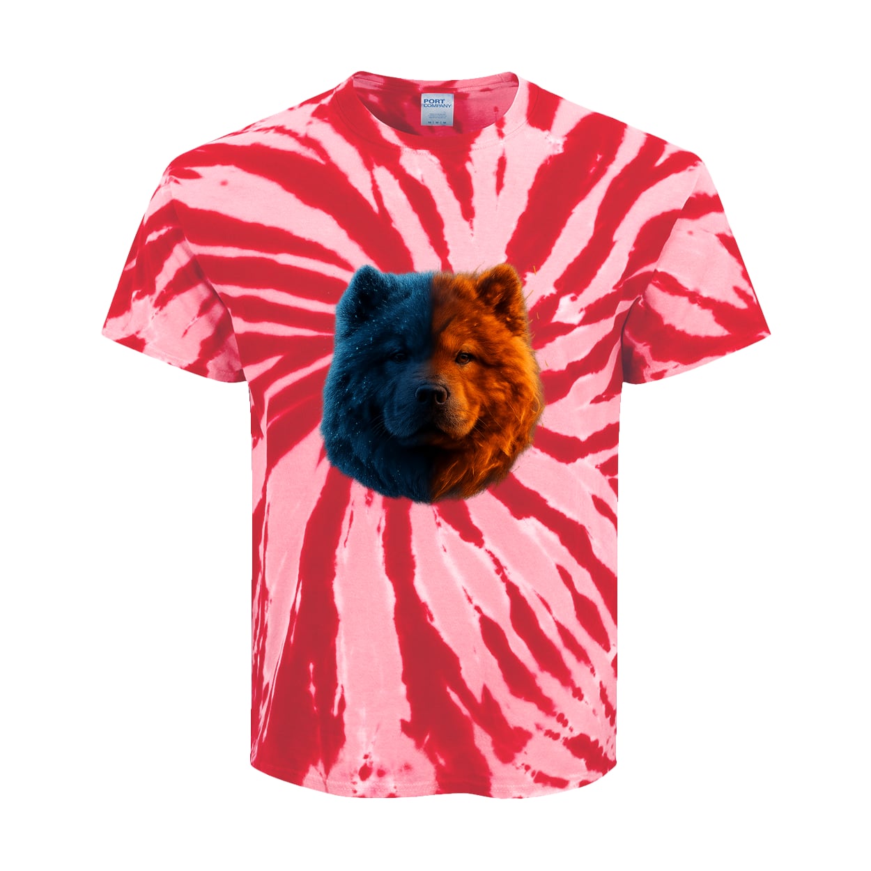 PC147Y Port & Company Kids Tie-Dye Tee - Red