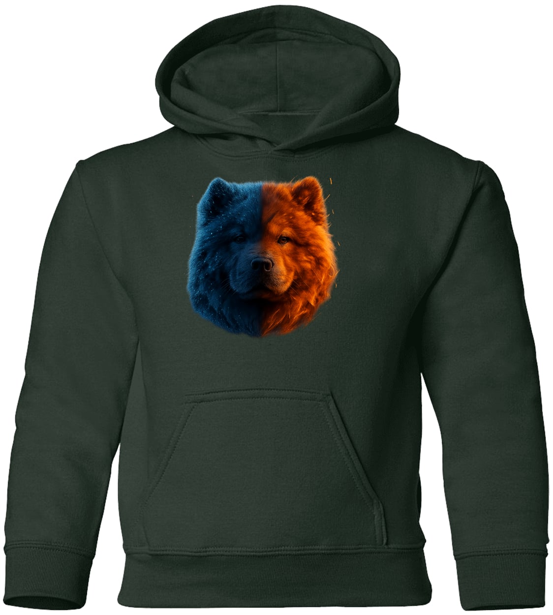 G185B Gildan Youth Pullover Hoodie - Forest Green