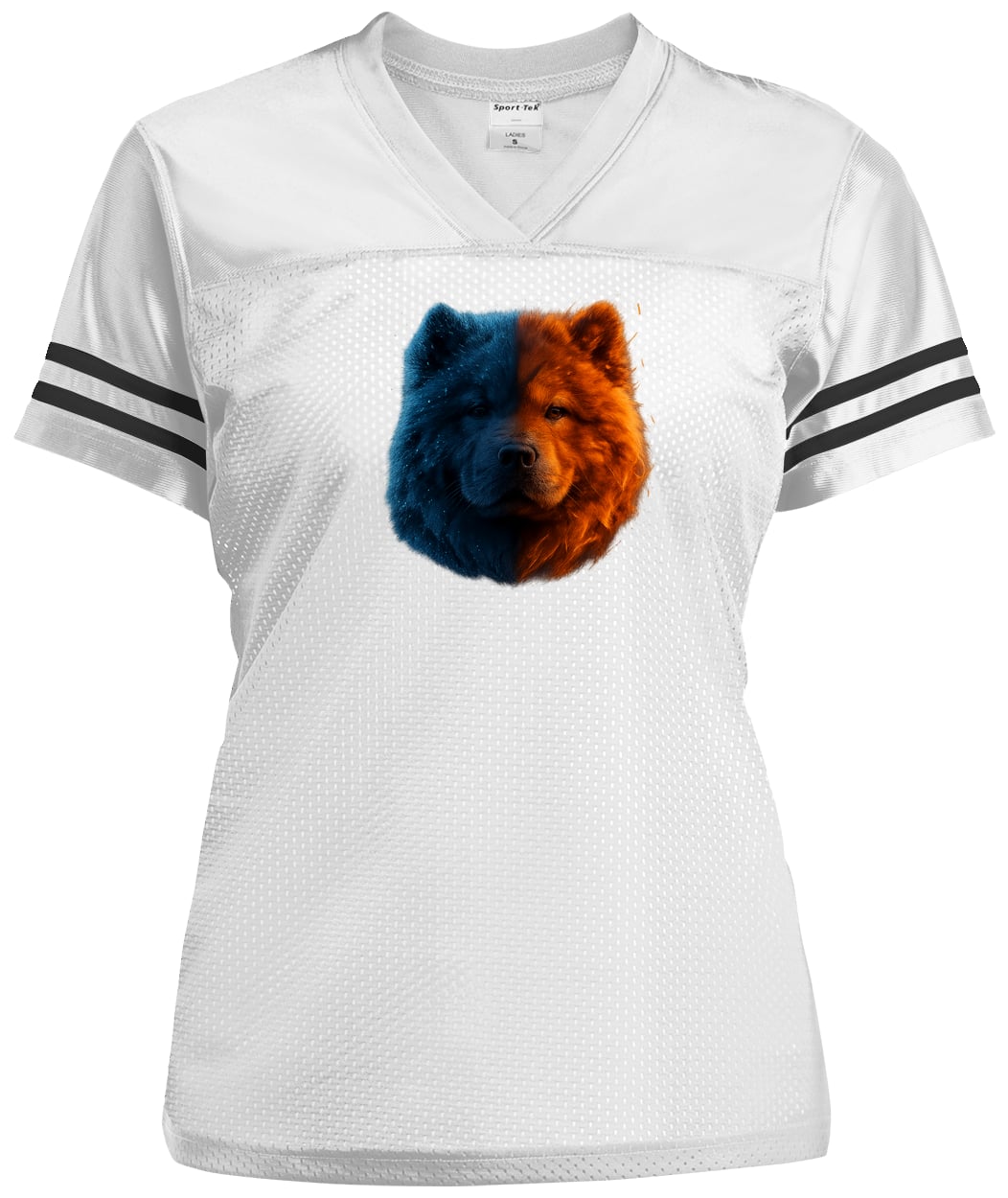 LST307 Sport-Tek Ladies' Replica Jersey - White/Black