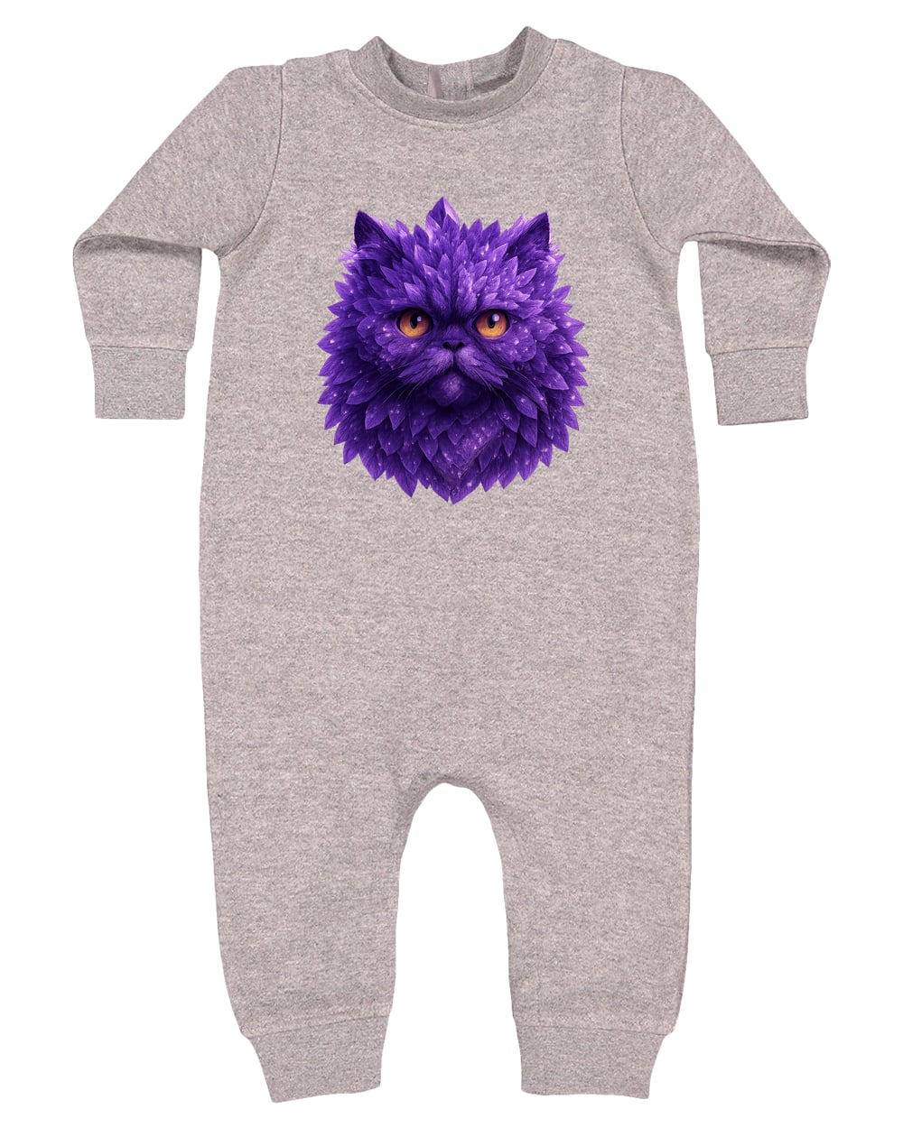 4447 Rabbit Skins Infant Fleece One-Piece Bodysuit - Heather Grey
