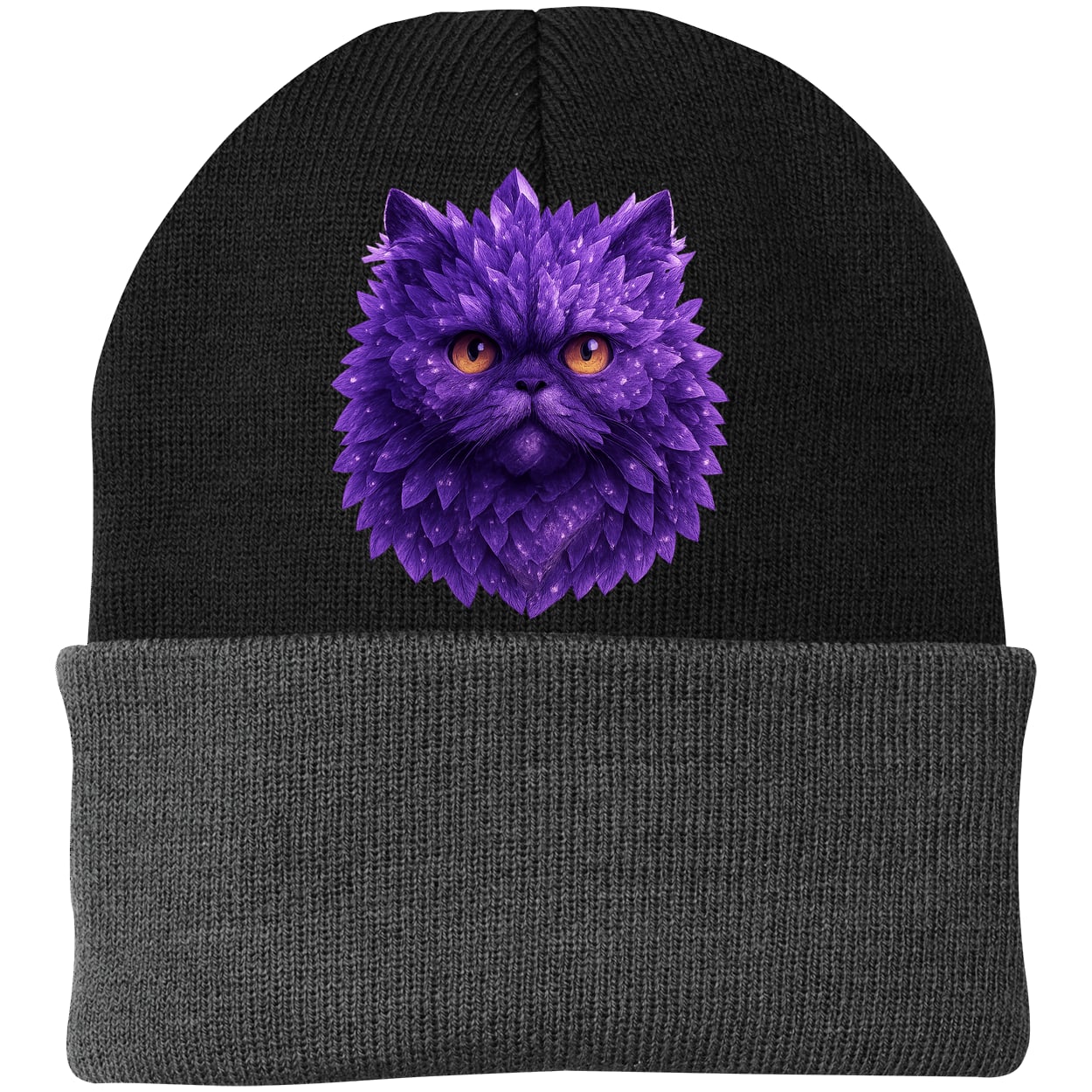 CP90 Port & Company Knit Beanie - Black/Gray