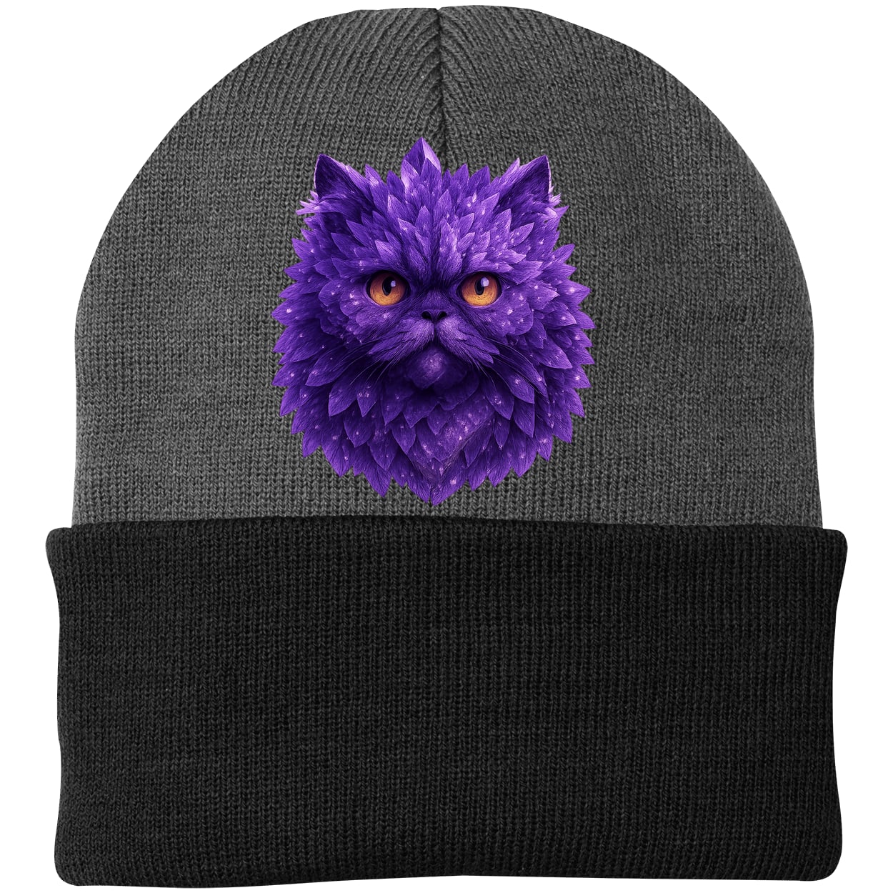 CP90 Port & Company Knit Beanie - Athletic Oxford/Black