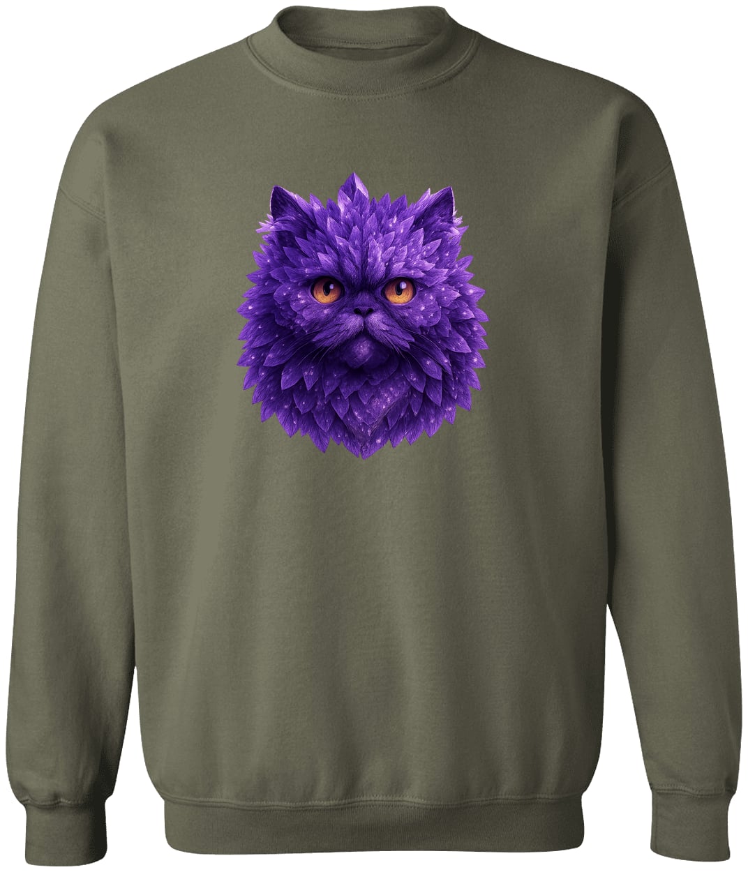 G180 Gildan Crewneck Pullover Sweatshirt - Military Green