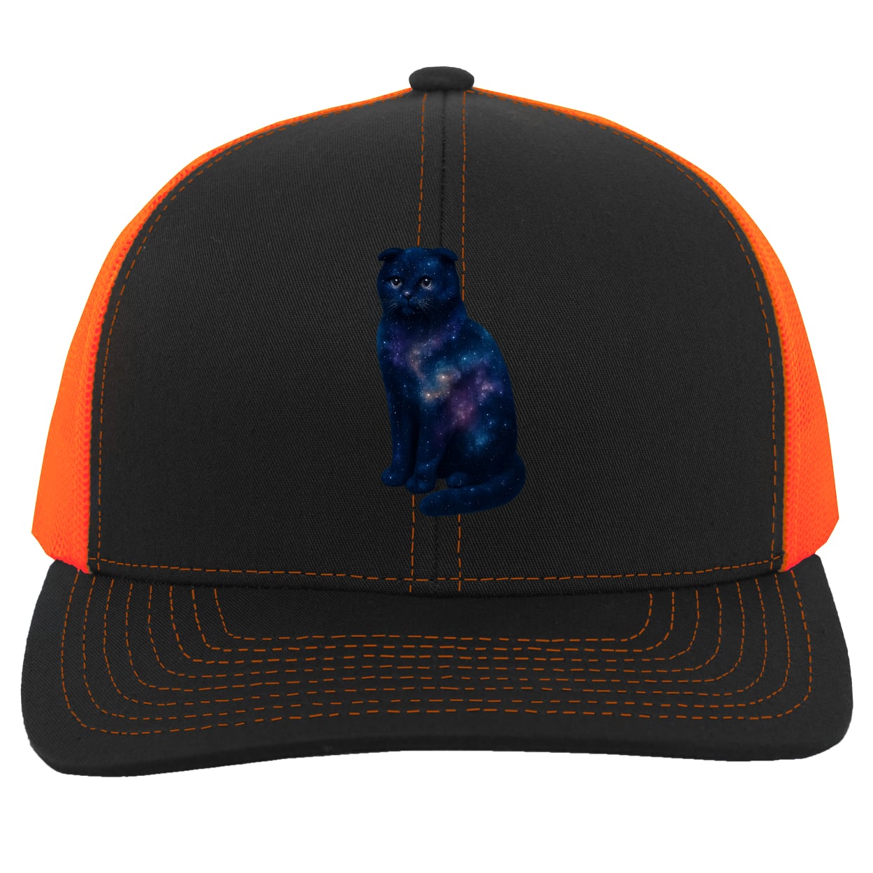 104C Trucker Snap Back - Black/Neon Orange
