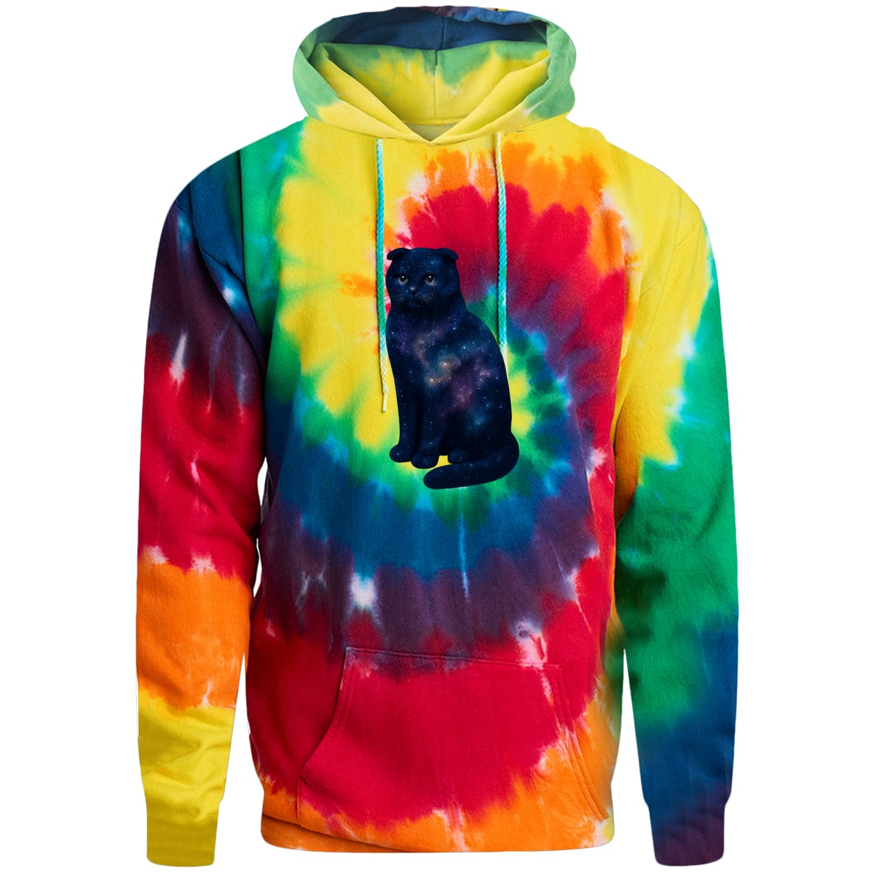 PC146 Port & Company Adult Tie-Dye Pullover Hoodie - Rainbow
