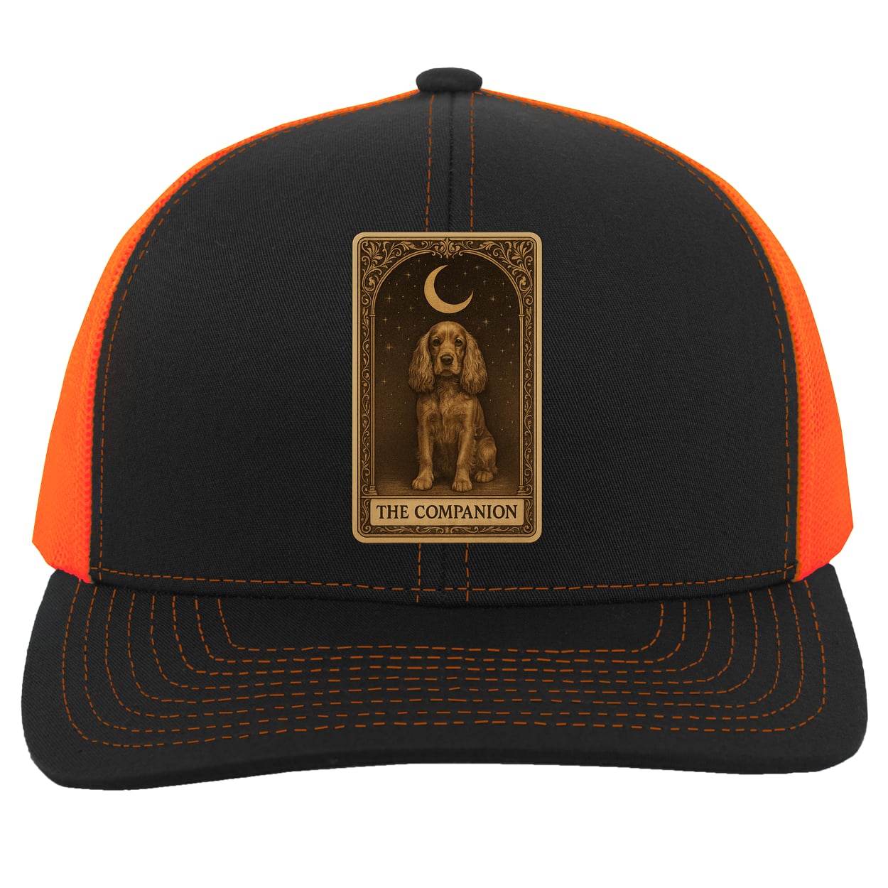 104C Trucker Snap Back - Black/Neon Orange