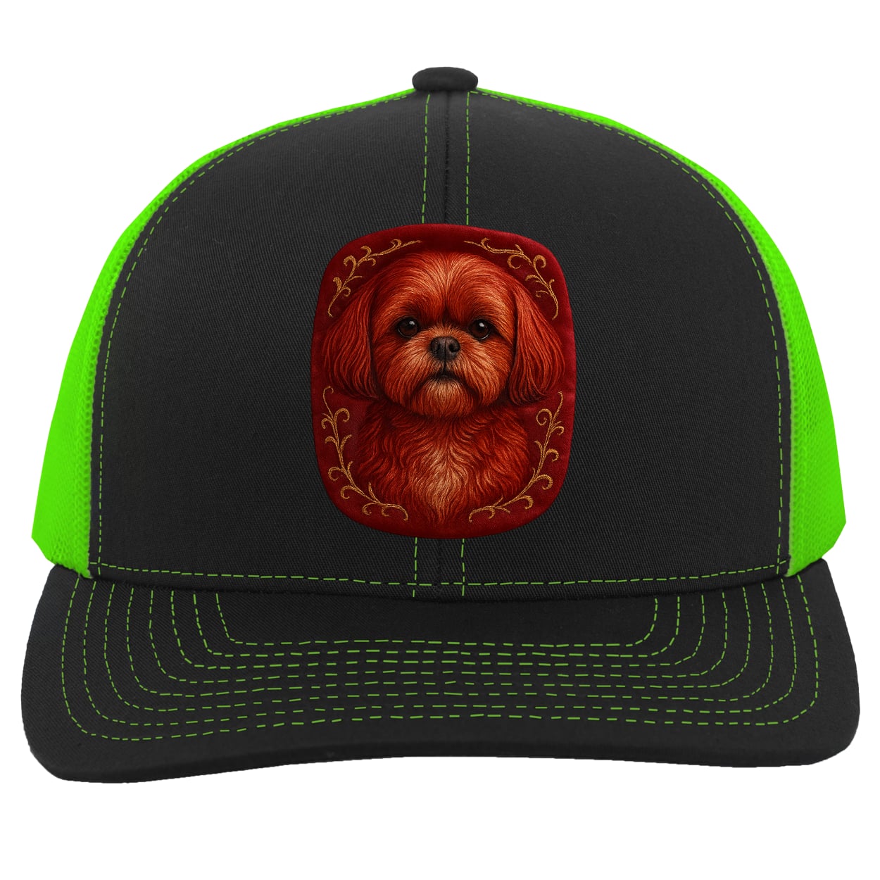 104C Trucker Snap Back - Black/Neon Green