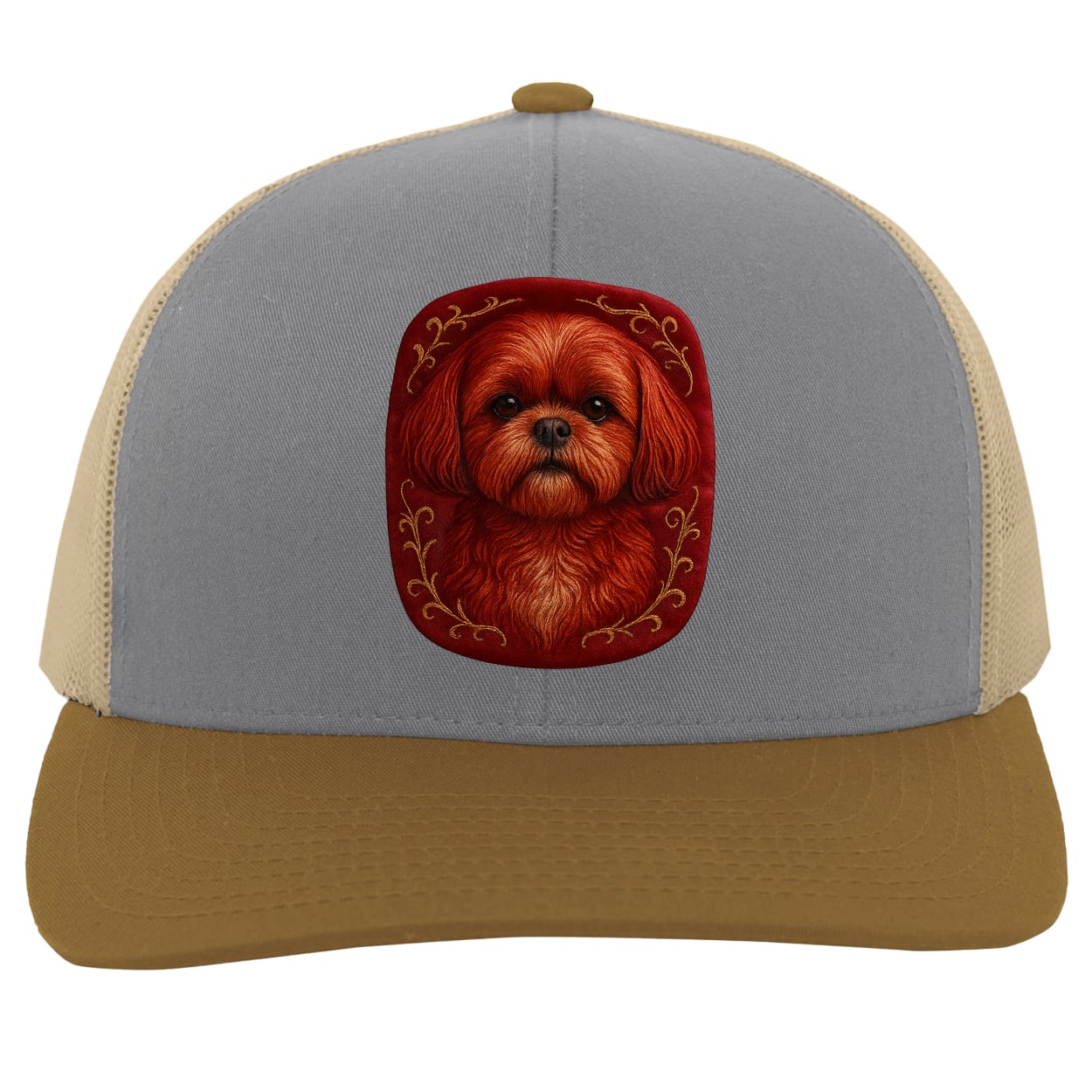 104C Trucker Snap Back - Heather/Beige/Amber
