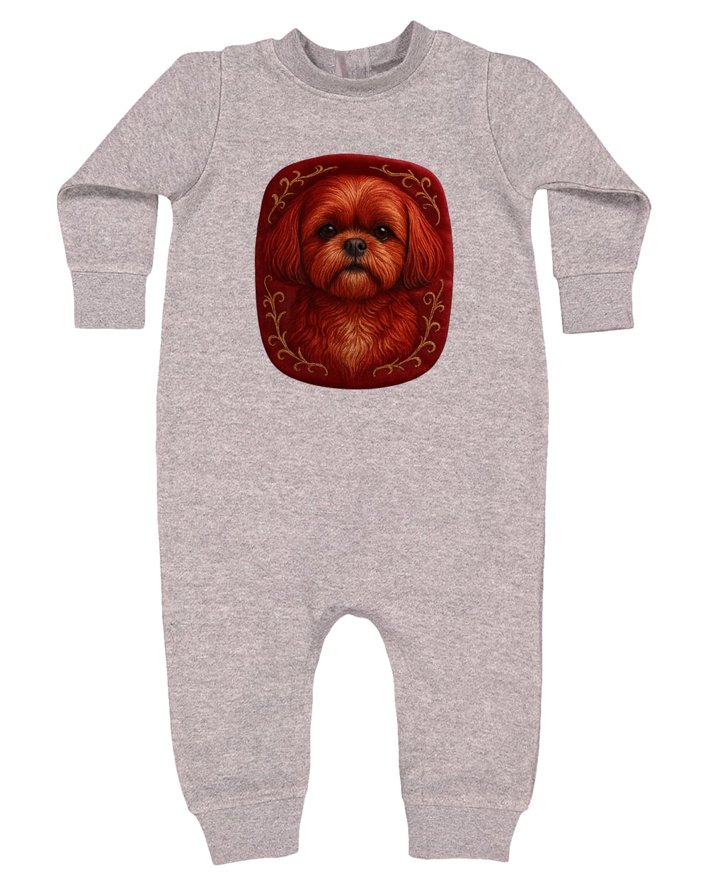 4447 Rabbit Skins Infant Fleece One-Piece Bodysuit - Heather Grey