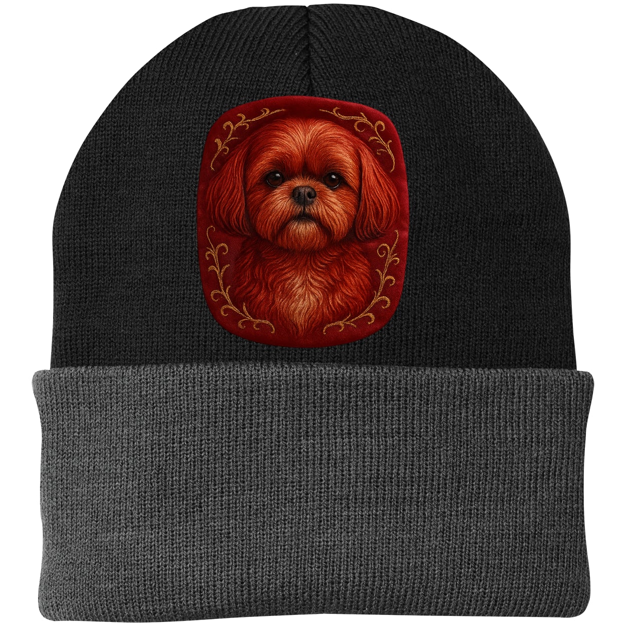 CP90 Port & Company Knit Beanie - Black/Gray