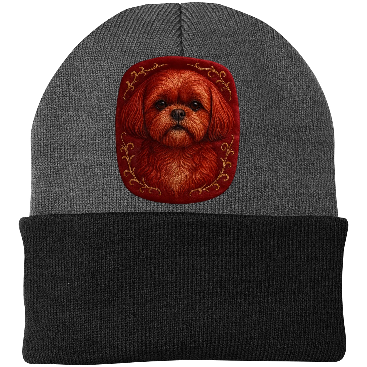 CP90 Port & Company Knit Beanie - Athletic Oxford/Black