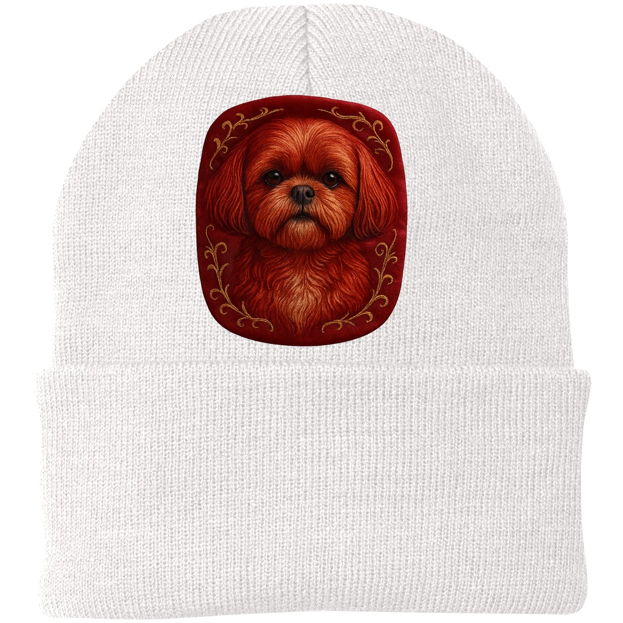 CP90 Port & Company Knit Beanie - White