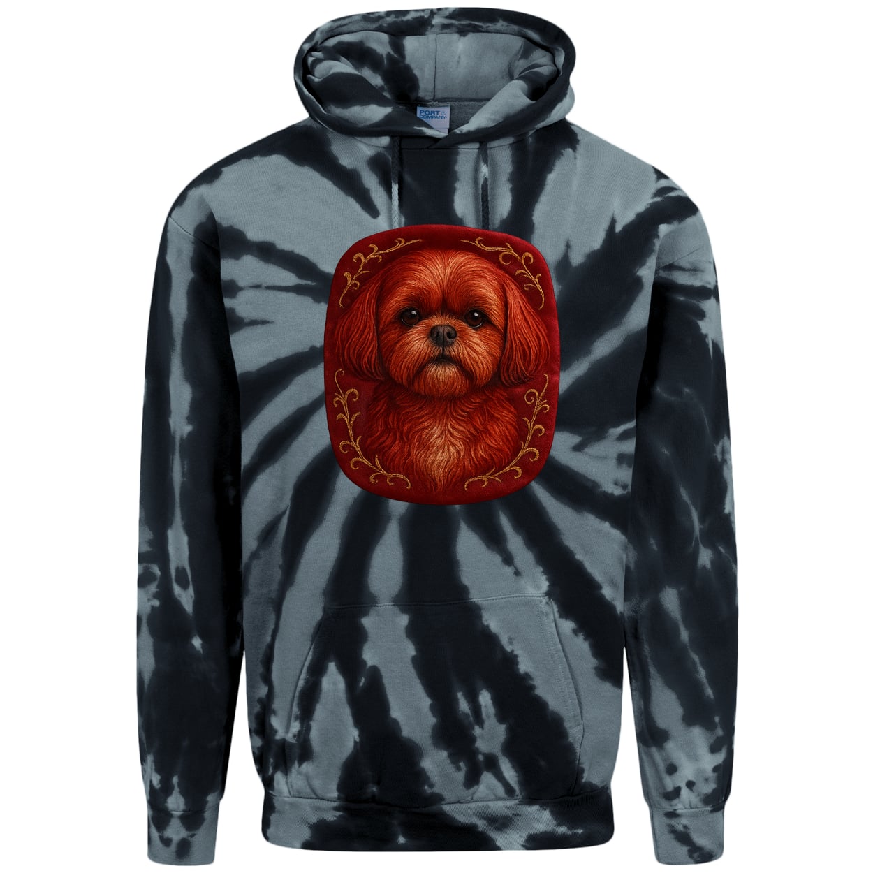 PC146 Port & Company Adult Tie-Dye Pullover Hoodie - Black